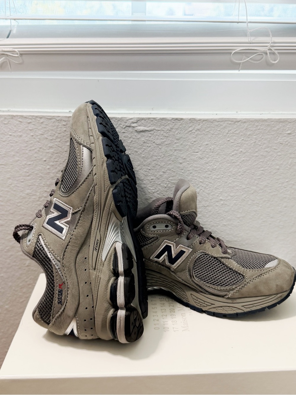New Balance 2002R  Suede and Mesh – Grey/Navy, Size EU37